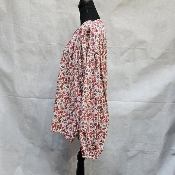 Universal Thread Floral Pull Over Top Red & White Size XXL - Picture 4 of 8